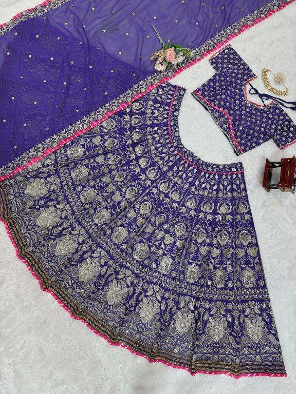 Designer Heavy Embroidered Foux Georgette Lehenga